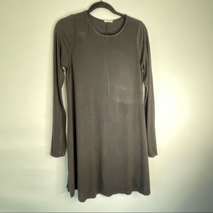 b-Sharp Black Long Sleeve Tunic crew neck Shirt